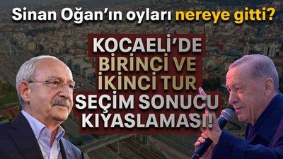 Kocaeli’de birinci ve ikinci tur seçim sonucu kıyaslaması!
